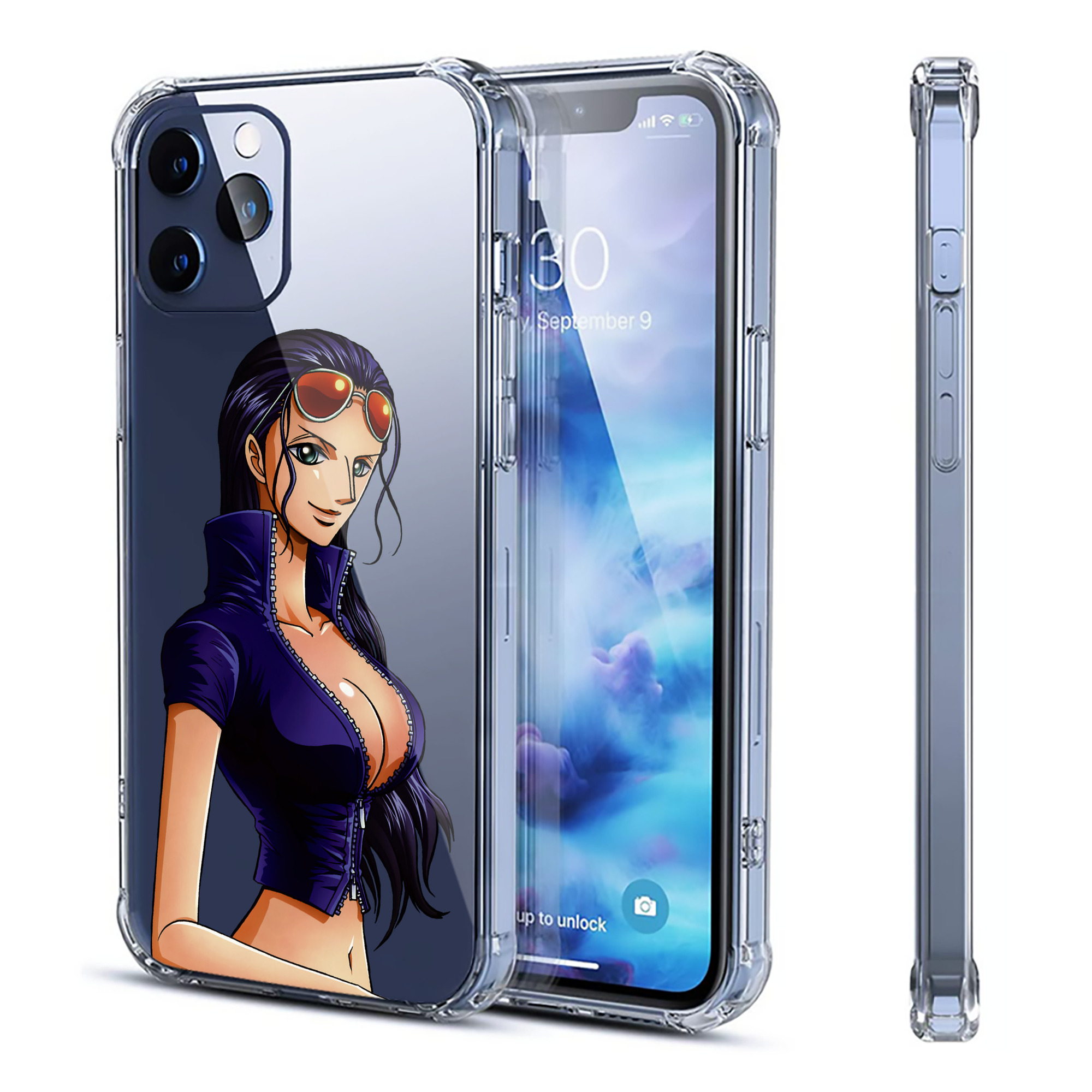 （画像用） ワンピース ニコ・ロビン ONE PIECE Nico Robin 【iPhone 12シリーズ対応】透明スマホケース（クリアソフトケース）